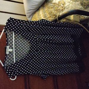 Dress barn black and white dress shirt